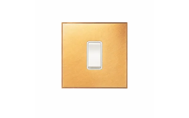 Soho Lighting Natural Brass 1 Gang 45a Double Pole Switch - Single With White Insert
