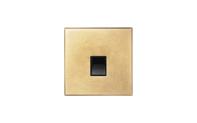 Soho Lighting Natural Brass 1 Gang Bt Master Telephone Socket With Black Insert - The Palaces Collection