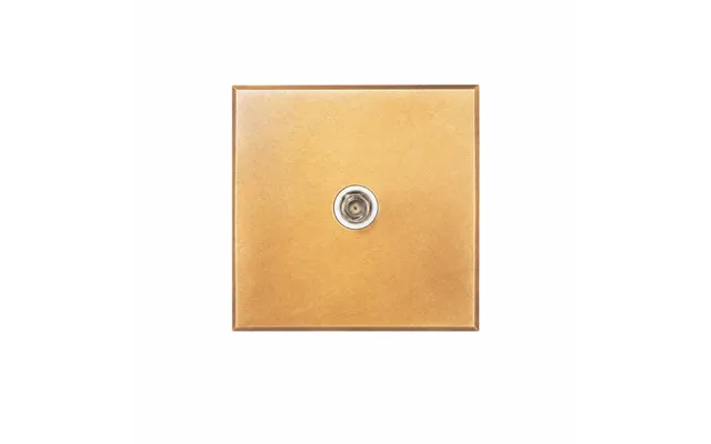 Soho Lighting Natural Brass 1 Gang Satellite Socket With White Insert - The Palaces Collection