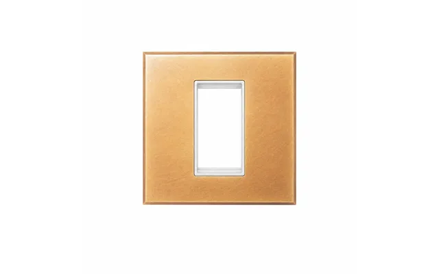 Soho Lighting Natural Brass 1 X25mm Em Euro Module Wall Plate With White Insert - The Palaces Collection