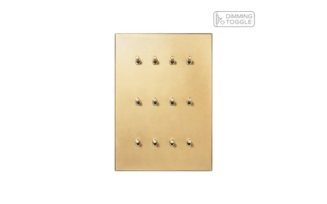 Soho Lighting Natural Brass 12 Gang 2 Way Dimming Toggle Switch With Brass Ball Toggle - The Palaces Collection