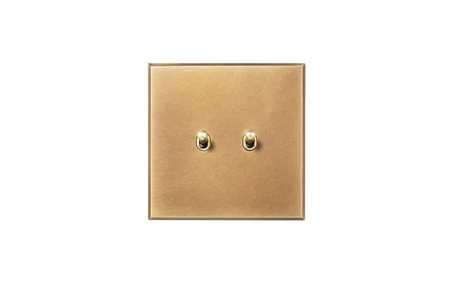 Soho Lighting Natural Brass 2 Gang 20a Intermediate Switch With Brass Paddle Toggle - The Palaces Collection