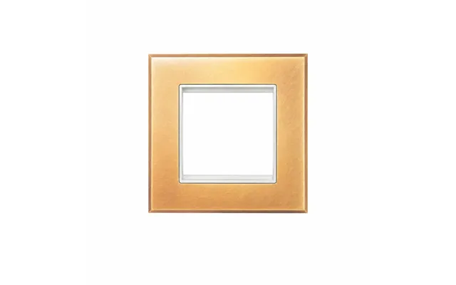Soho Lighting Natural Brass 2 X25mm Em Euro Module Wall Plate With White Insert - The Palaces Collection