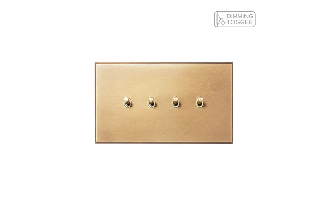 Soho Lighting Natural Brass 4 Gang 2 Way Dimming Toggle Switch With Brass Ball Toggle - The Palaces Collection