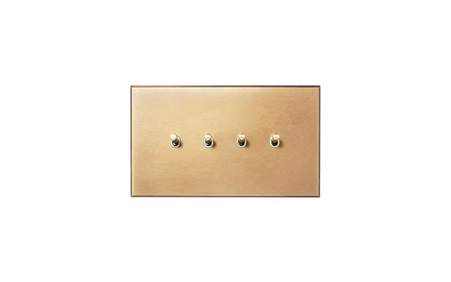 Soho Lighting Natural Brass 4 Gang 20a Intermediate Switch With Brass Ball Toggle - The Palaces Collection