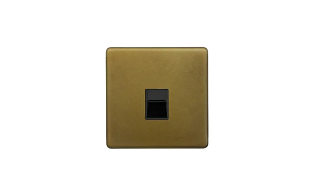 Soho Lighting Old Brass 1 Gang Telephone Secondary Slave Socket,bt