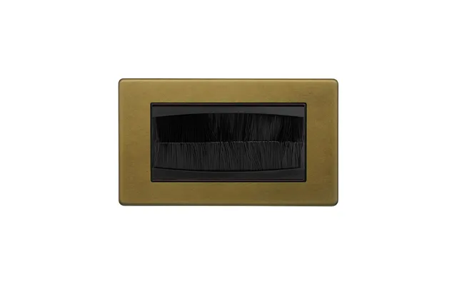 Soho Lighting Old Brass 2 Gang 4 Module Brush Plate