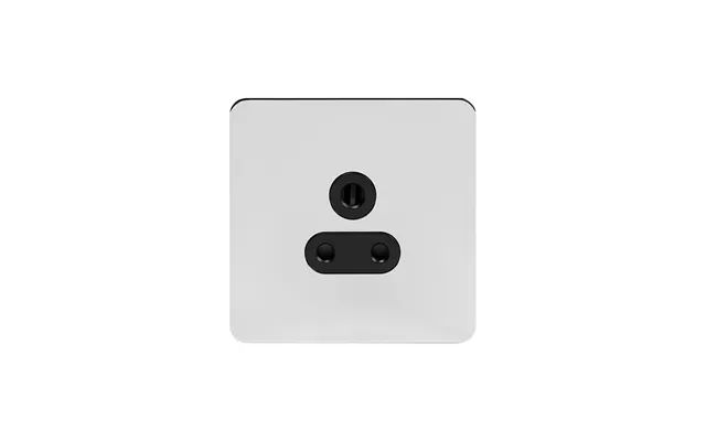 Soho Lighting Polished Chrome Flat Plate 5 Amp Socket Blk Ins
