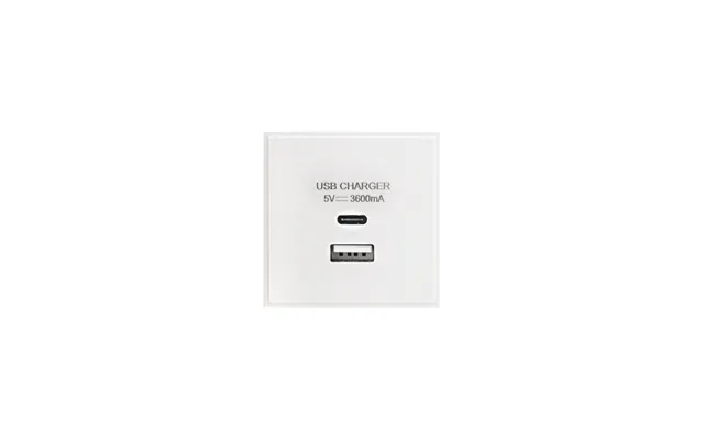 Soho Lighting Silk White Dual Usb A C Charger Euromodule 3.6a 50mmx 50mm