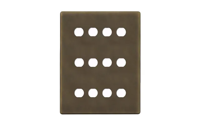 Soho Lighting Vintage Brass 12 Gang Cm Circular Module Grid Switch Plate