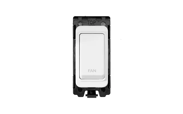 Soho Lighting White Metal 20a Double Pole 'fan' Rm-grid Switch Module