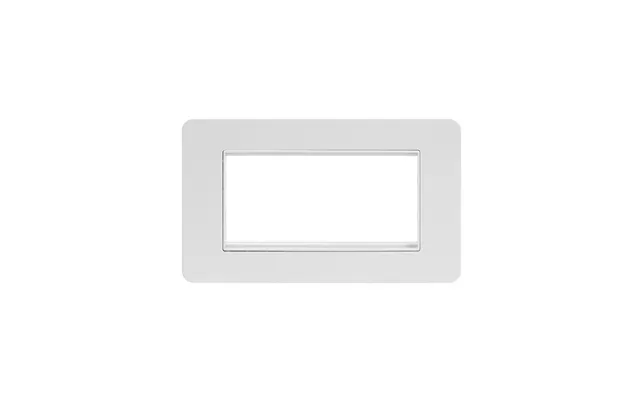 Soho Lighting White Metal Flat Plate 4 X25mm Em-euro Module Faceplate