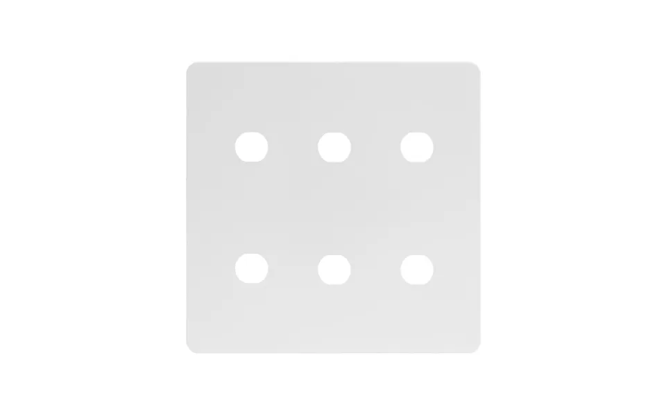 Soho Lighting White Metal Flat Plate 6 Gang Cm Circular Module Grid Switch Plate - Size H 146mm X W 146mm