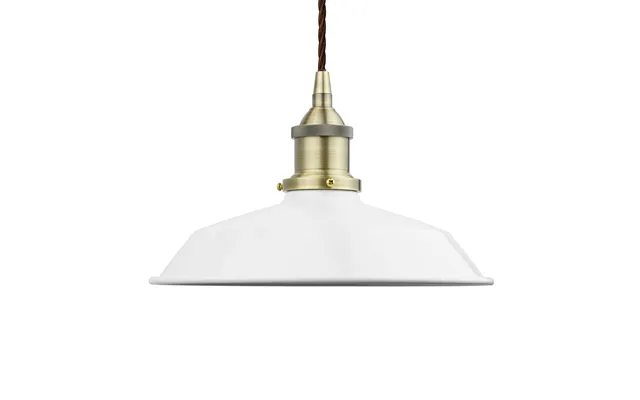 Soho Lighting White Small Trinity Metal Painted Pendant Light With Nickel Lamp Holder And Black Twisted Cable