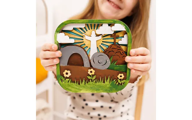 3d Diy Wood Painting Kit For Kids - He Is Risen