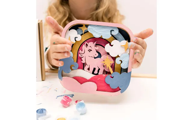 3d Diy Wood Painting Kit For Kids Unicorn