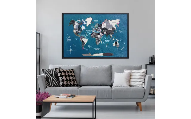 3d Europe Wooden Map Cappuccino