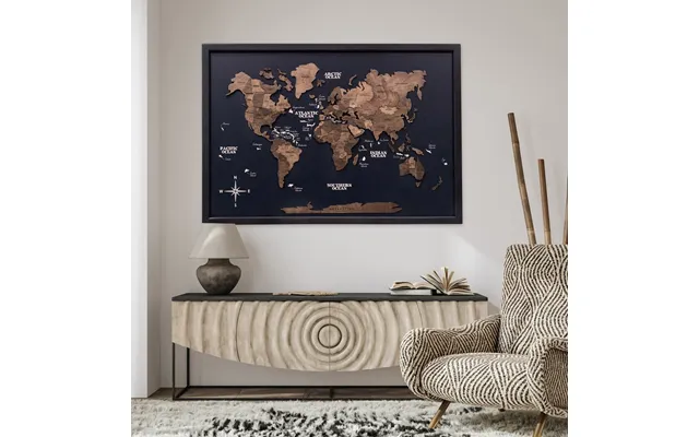 3d Germany Wooden Map Gold
