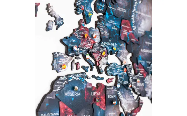 3d Wooden Map Of Switzerland - Gold