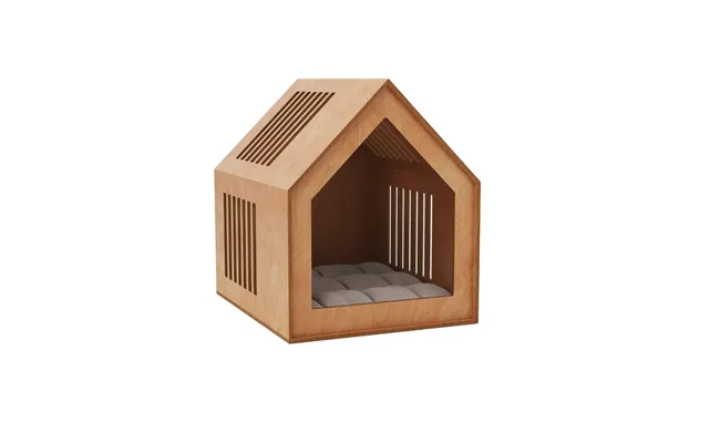 Booth-style Wooden Dog House - Black