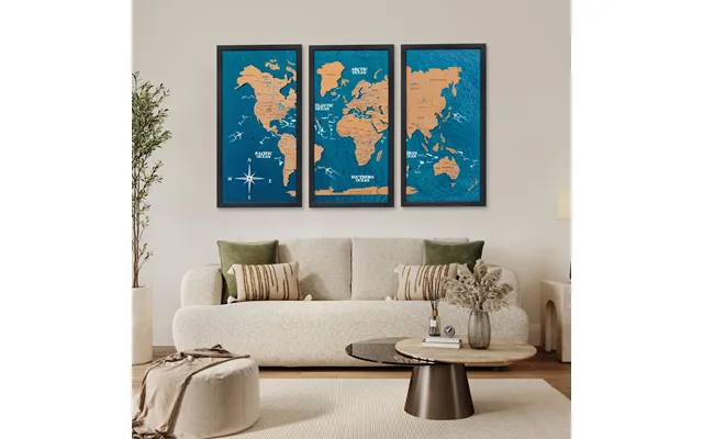 Wooden Canvas Germany Map - Physical