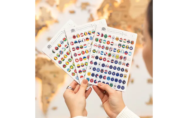 Wooden Flag Sticky Pins