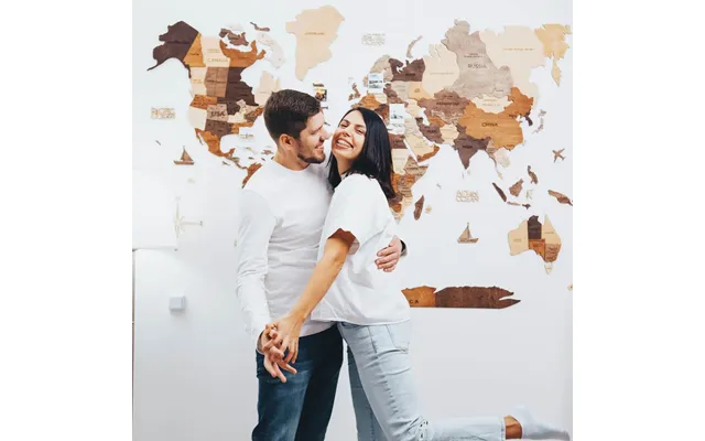 World Map On Canvas - Physical