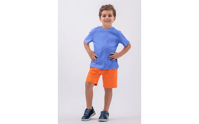 Enorsia Boy's Blue Basic T-shirt With Pocket - Uk 10 Yrs
