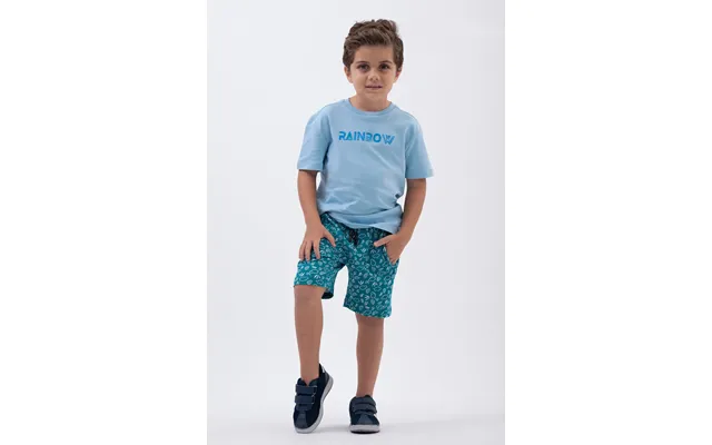 Enorsia Boys Blue Crew Neck Shiny Printed T-shirt - Uk 3 Yrs