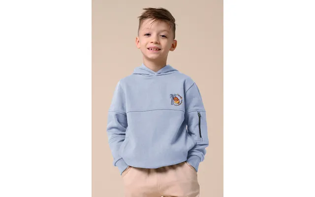 Enorsia Boys Blue Embrodiery Print Hoodie 6yrs-11yrs - Uk 11 Yrs