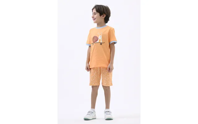 Enorsia Boys Orange Printed Jersey Shorts 12 18mths-7yrs - Uk 9 Yrs