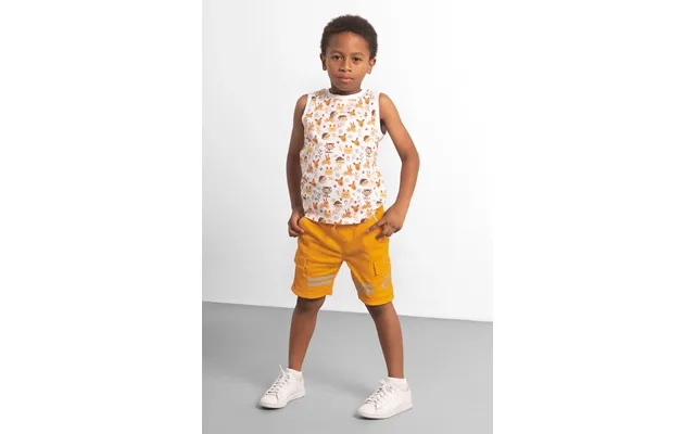 Enorsia Boys Orange Smart Jersey Cargo Shorts 3yrs-9yrs - Uk 3 Yrs