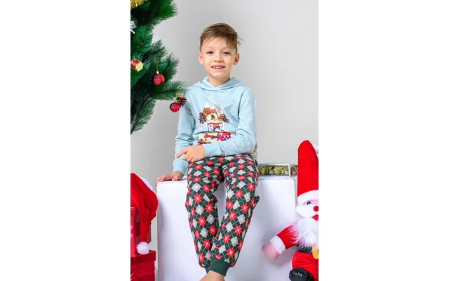 Enorsia Boys Sky Christmas Ice Skating Print Hoodie 12 18mths-7yrs - Uk 1