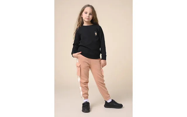 Enorsia Girls Black Embroidery Print Waffle Sweatshirt 5yrs-11yrs - Uk 8 9 Yrs