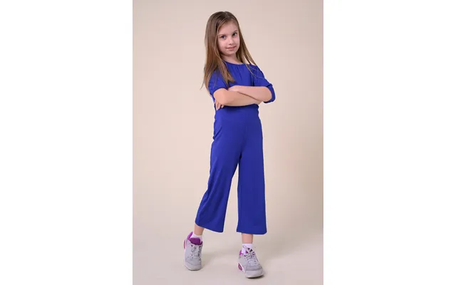 Enorsia Girls Blue Jumpsuits With Side Key Hole Details - Uk 5 6 Yrs