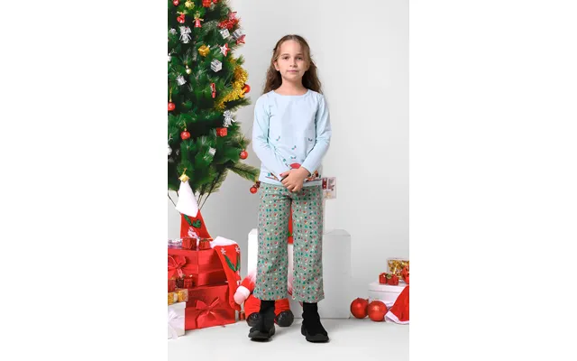 Enorsia Girls Green Christmas Pyjama Bottoms 12 18mths-7yrs - Uk 4 5 Yrs