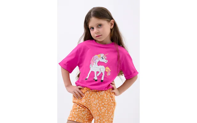 Enorsia Girls Pink Reversible Sequin Unicorn T-shirt 12 18mths-6 7yrs - Uk 6 7 Yrs