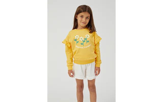 Enorsia Girls White Frill Jersey Shorts - Uk 2 3 Yrs