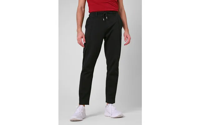 Enorsia Mens Black Classic Front Seam Jersey Trouser - Uk