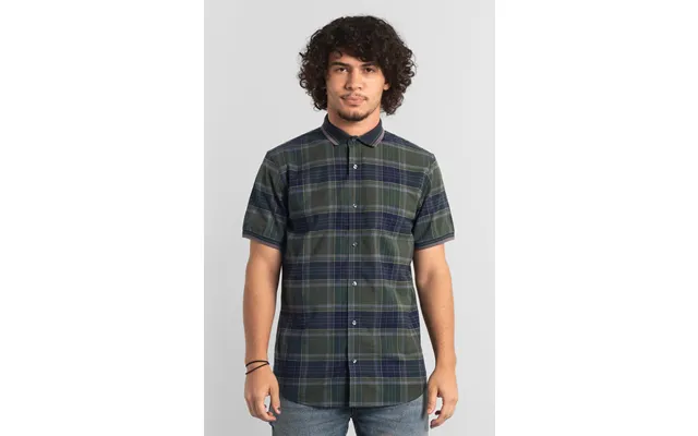 Enorsia Mens Blue Short Sleeve Shirt With Rib Collar - Uk Xl product image