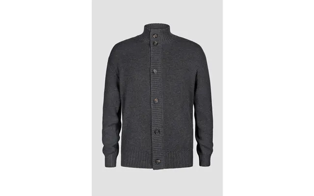 Enorsia Mens Charcoal Button Through Knitted Cardigan - Uk Xl