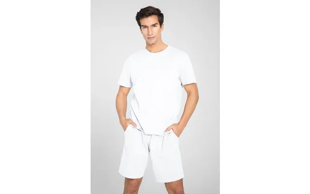 Enorsia Mens White Regular Fit T-shirt & Shorts Set - Uk