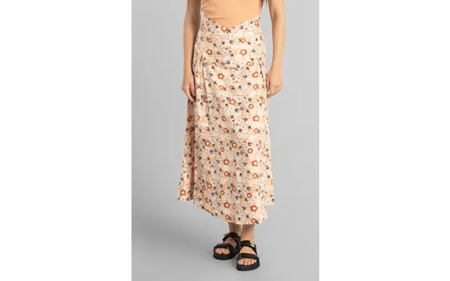Enorsia Womens Brown High Waist Viscose Midi Skirt - Uk 12