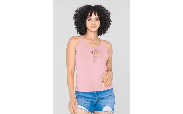 Enorsia Womens Pink Key Hole Tie Detail Cami - Uk 12