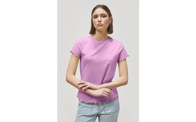 Enorsia Womens Pink Lettuce Edge T-shirt - Uk 14 product image