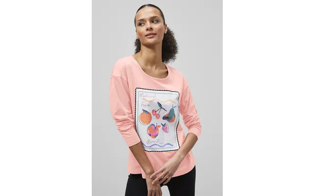 Enorsia Womens Pink Post Card Printed T-shirt - Uk 16