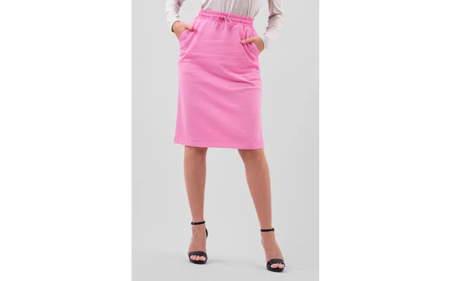 Enorsia Womens Pink Split Back Terry Midi Skirt - Uk 10