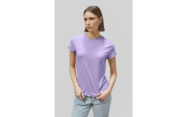 Enorsia Womens Purple Lettuce Edge T-shirt - Uk 10 product image