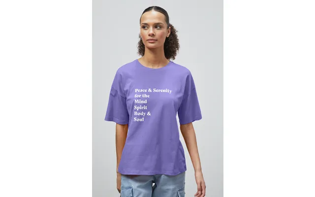 Enorsia Womens Purple Slogan Print Boxy Relaxed Fit T-shirt - Uk 14 product image
