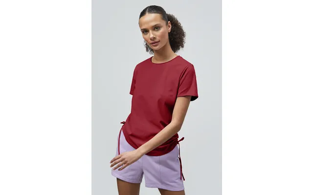 Enorsia Womens Red Ruched Side Seam T-shirt - Uk 12 product image
